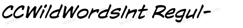 CCWildWordsInt Regul字体转换